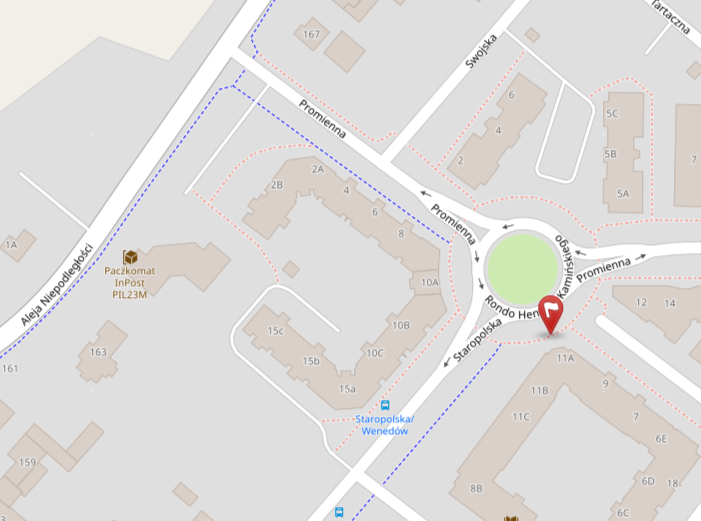 Mapa dojazdu do Slodko Wypieczona, ul. Swiatowida 11a, Pila
