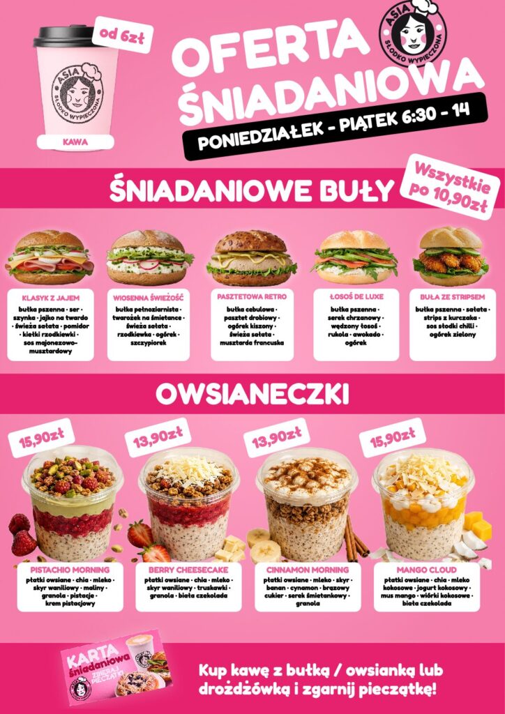 Oferta śniadaniowa, zdjęcie 1 — Słodko Wypieczona, cukiernia w Pile